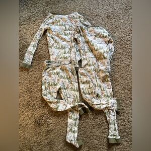 Burt’s Bees Kids Matching Sibling Set Pajamas size 3T + 5T